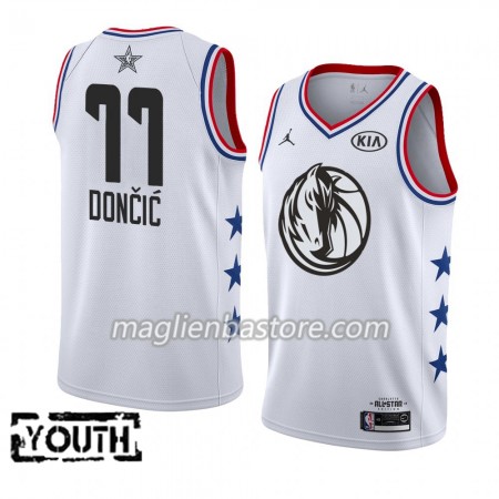 Maglia Dallas Mavericks Luka Doncic 77 2019 All-Star Jordan Brand Bianco Swingman - Bambino